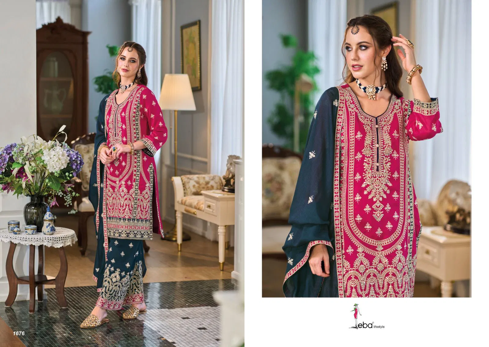 Naina By Eba Premium Silk Heavy Readymade Suits Wholesale Market In Surat